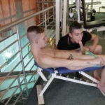 Sport Ladz: Gym Buddies Work Out On A Sweaty & Spunky Flip-Flop Fuck!