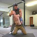 Slender stud humiliated and abused at the hands of his muscled tenant