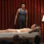 Edged in front of a live audience Christian Wilde blows a massive load