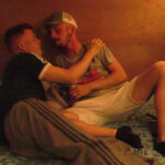 Lads parked van door open!